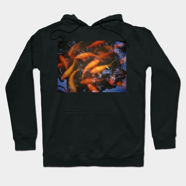 Swirling Koi Hoodie by Ludwig Wagner